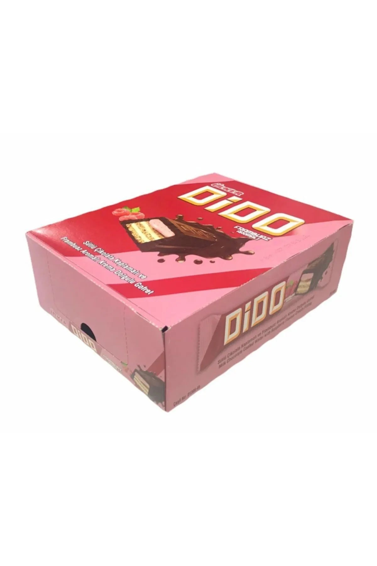 Ulker | Barre de gaufre enrobée de chocolat Dido remplie de crème à la framboise
