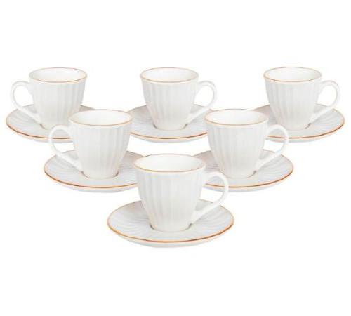 Acar | Porcelain Turkish Coffee Set of Six - Charisma - Gold - TryAladdin