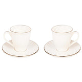 Acar | Porcelain Turkish Coffee Set of Two - Charisma - White - TryAladdin