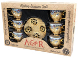 Acar | Turkish Coffee Set of Six - Busra - Topkapi - Gold - TryAladdin