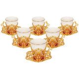 Acar | Turkish Coffee Set of Six - Elisa - Plain - Gold - TryAladdin