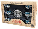 Acar | Turkish Coffee Set of Six - Sultan - Simple - White - TryAladdin