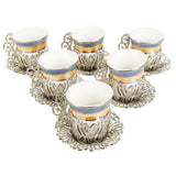 Acar | Turkish Coffee Set of Six - Tulip - Pied - Gold - TryAladdin