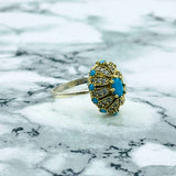 Istanbul Jewelry | Turquoise Ottoman Style Handmade Silver Ring - TryAladdin