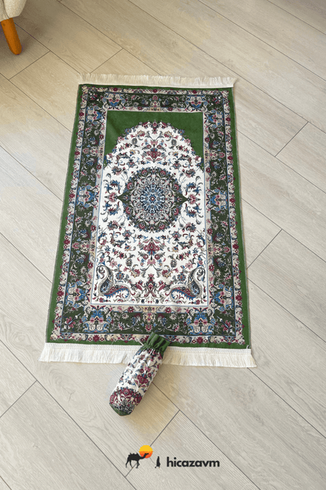 Carpet Pattern Prayer Rug (Green) - TryAladdin