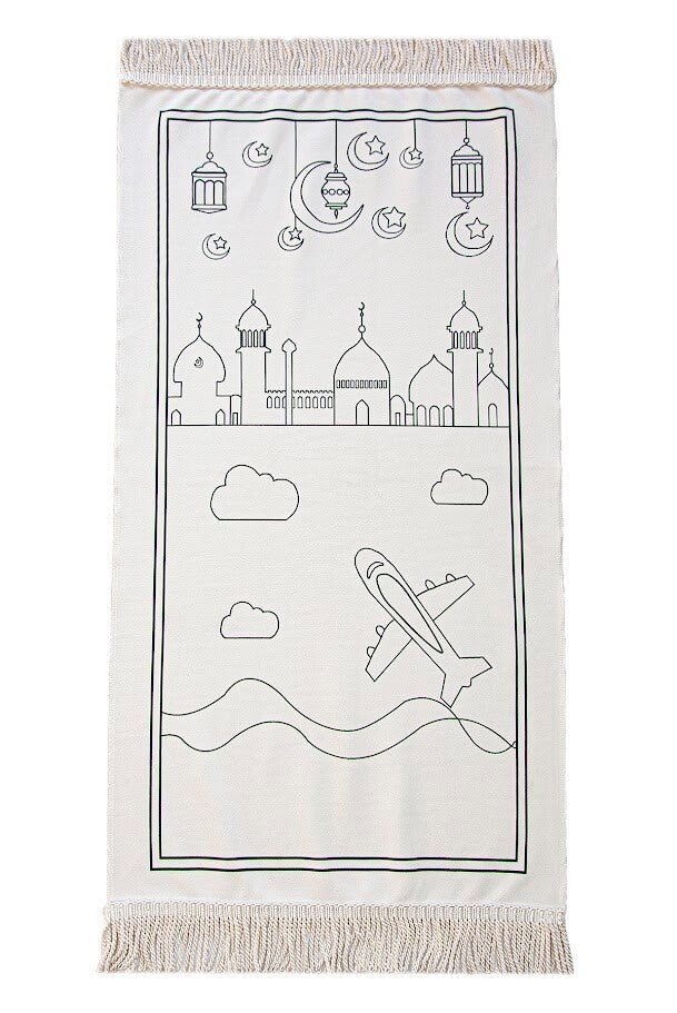 Colorful Washable Educational Religious Toy Kids Prayer Rug Set Blue - TryAladdin