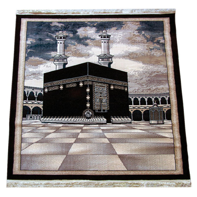 Kaaba Patterned Luxury Dowry Carpet Type Woven Prayer Rug - TryAladdin