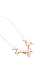 Nereze | Rose 3 - Piece Sprouted Magnolia Flower Necklace - TryAladdin