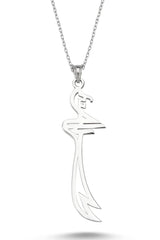 Taki | Hz. Ali Zulfiqar Sword Islamic Motivated UnisexSilver Necklace Without Stone - TryAladdin