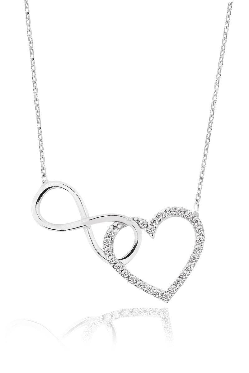 Taki | Heart Attached to Eternal Love Silver Heart Necklace Valentine Gift - TryAladdin