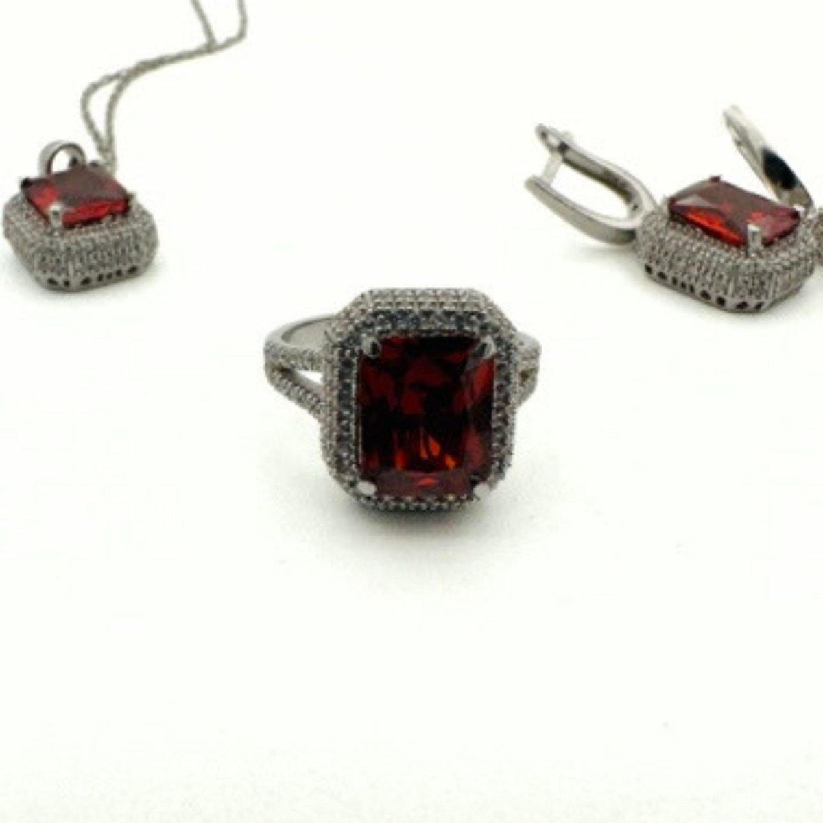 Women's Ruby Silver Set - TryAladdin