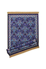 Bursa Ipek | Navy Blue Velvet Carpet Prayer Rug - TryAladdin