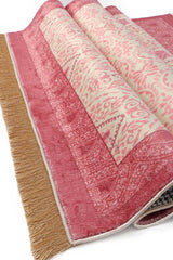 Bursa Ipek | Pink Bamboo Carpet Prayer Rug - TryAladdin