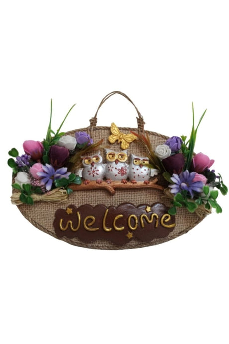 Owl Family Welcome Printed Door Ornament - TryAladdin